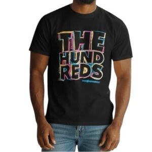 THE HUNDREDS limited editions logo tshirt  Black Tee Multicolor Graphic small